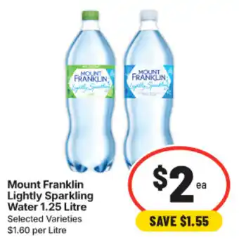 Mount Franklin Lightly Sparkling Water