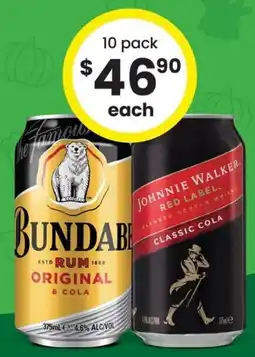The Bottle O Bundaberg Rum Original & Cola offer
