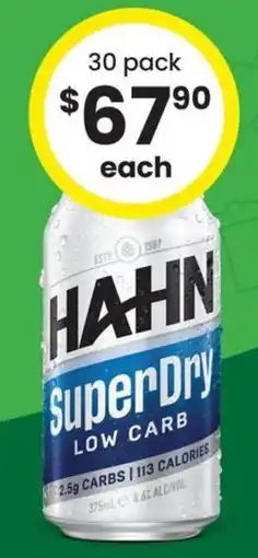 The Bottle O Hahn SuperDry Low Carb offer