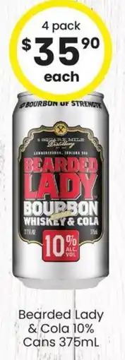 The Bottle O Bearded Lady & Cola 10% Cans offer