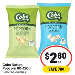 IGA Cobs Natural Popcorn offer