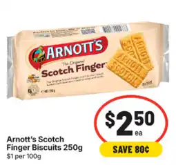 IGA Arnott's Scotch Finger Biscuits offer