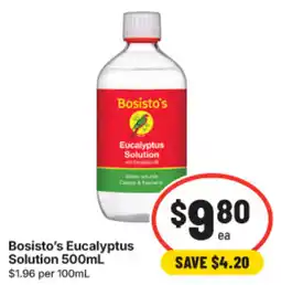 IGA Bosisto's Eucalyptus Solution offer