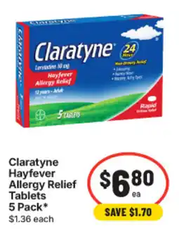 IGA Claratyne Hayfever Allergy Relief Tablets offer