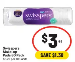 IGA Swisspers Make-up Pads offer