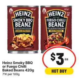 IGA Heinz Smoky BBQ or Fuego Chilli Baked Beans offer
