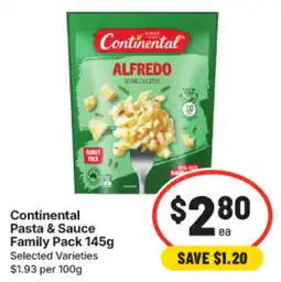 IGA Continental Pasta & Sauce Family Pack offer