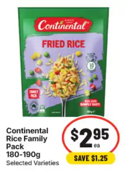 IGA Continental Rice Family Pack offer