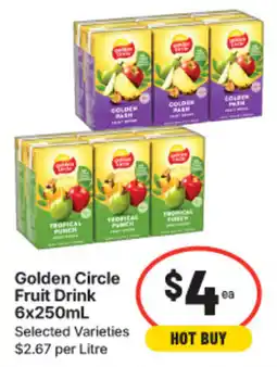 IGA Golden Circle Fruit Drink offer
