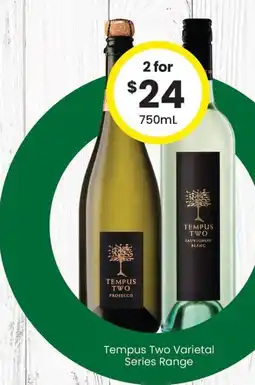 The Bottle O Tempus Two Varietal Series Range offer