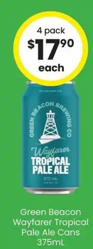 The Bottle O Green Beacon Wayfarer Tropical Pale Ale Cans offer