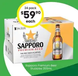 The Bottle O Sapporo Premium Beer Stubbies offer
