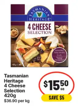 IGA Tasmanian Heritage 4 Cheese Selection offer