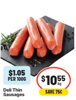 IGA Deli Thin Sausages offer