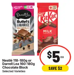 IGA Nestlé or Darrell Lea Chocolate Block offer
