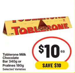 IGA Toblerone Milk Chocolate offer