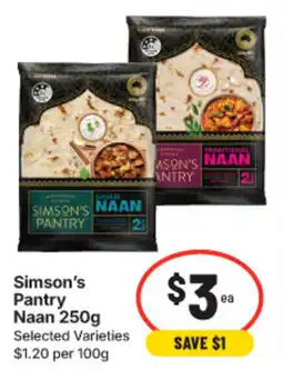 IGA Simson's Pantry Naan offer