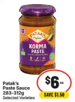 IGA Patak's Paste Sauce offer