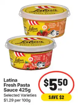 IGA Latina Fresh Pasta Sauce offer