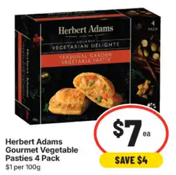 IGA Herbert Adams Gourmet Vegetable Pasties offer