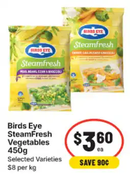 IGA Birds Eye SteamFresh Vegetables offer