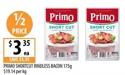 Supabarn Primo Shortcut Rindless Bacon offer