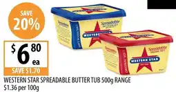 Supabarn Western Star Spreadable Butter Tub offer