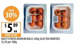 Supabarn Bacci's Fresh Arancini Balls offer