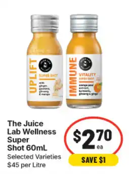 IGA The Juice Lab Wellness Super Shot offer