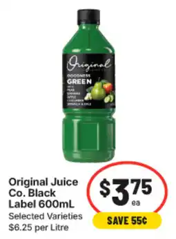 IGA Original Juice Co. Black Label offer