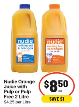 IGA Nudie Orange Juice with Pulp offer