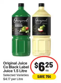 IGA Original Juice Co Black Label Juice offer