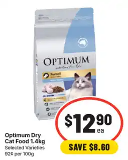 IGA Optimum Dry Cat Food offer