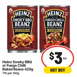 IGA Heinz Smoky BBQ or Fuego Chilli Baked Beans offer