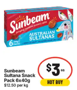 IGA Sunbeam Sultana Snack offer