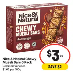 IGA Nice & Natural Chewy Muesli Bars offer