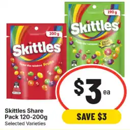 IGA Skittles Share Pack offer