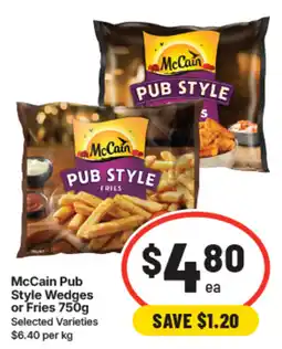 IGA McCain Pub Style Wedges or Fries offer