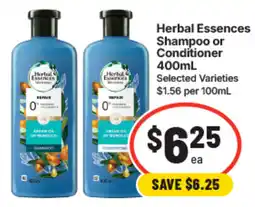 IGA Herbal Essences Shampoo or Conditioner offer