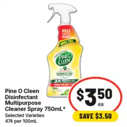 IGA Pine O Cleen Disinfectant Multipurpose Cleaner Spray offer