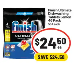 IGA Finish Ultimate Dishwashing Tablets Lemon offer