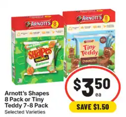 IGA Arnott's Shapes or Tiny Teddy offer