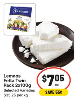 IGA Lemnos Fetta Twin Pack offer