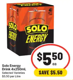 IGA Solo Energy Drink offer