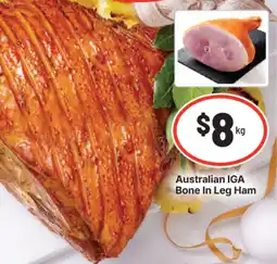 IGA Australian IGA Bone In Leg Ham offer