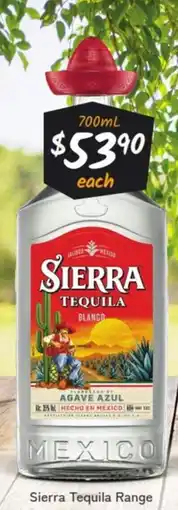 Cellarbrations Sierra Tequila Blanco offer
