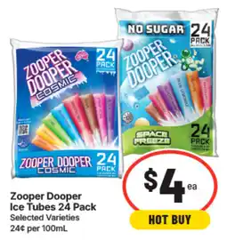 IGA Zooper Dooper Ice Tubes offer