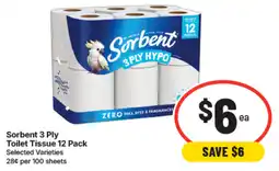 IGA Sorbent 3 Ply Toilet Tissue offer