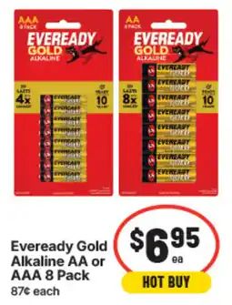 IGA Eveready Gold Alkaline AA or AAA 8 Pack offer