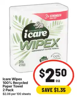 IGA Icare Wipex 100% Recycled Paper Towel offer